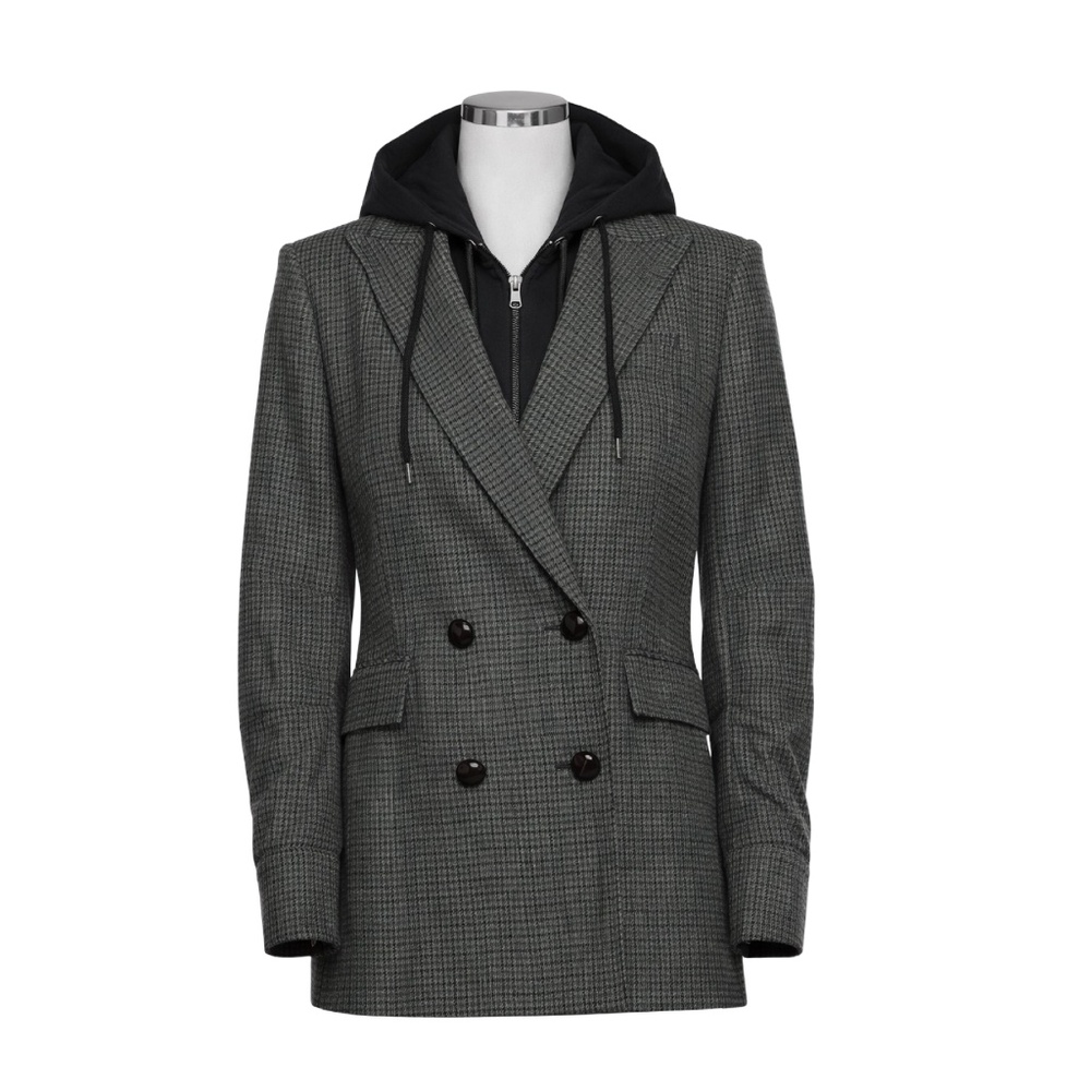 $695 VERONICA BEARD Pyle Dickey Jacket — Sage Multi Plaid — Size 2